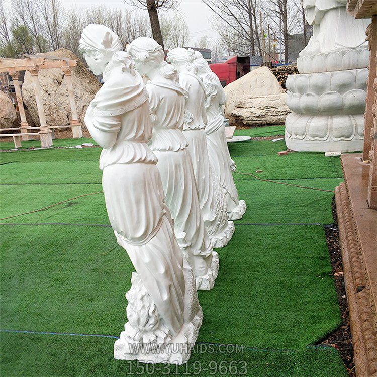 漢白玉石雕美女，西方美女人物雕像雕塑