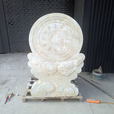 別墅漢白玉創(chuàng)意日晷雕塑