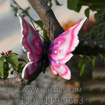 景區(qū)創(chuàng)意玻璃鋼蝴蝶雕塑