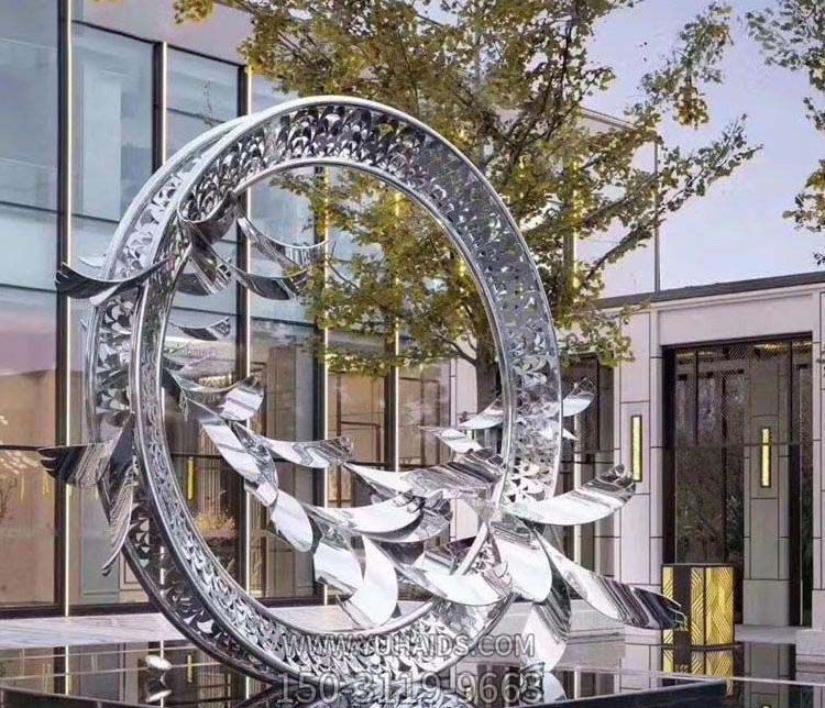 花園廣場不銹鋼工藝抽象大雁雕塑 花園廣場不銹鋼工藝抽象大雁雕塑