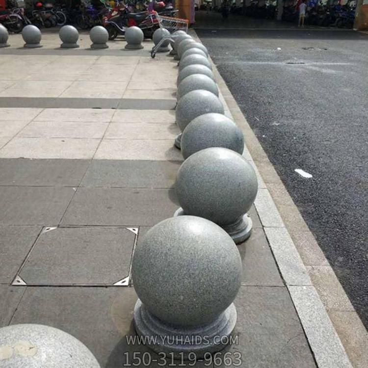 大理石花崗巖路障石球擺件小區(qū)學(xué)校門(mén)口石球雕塑