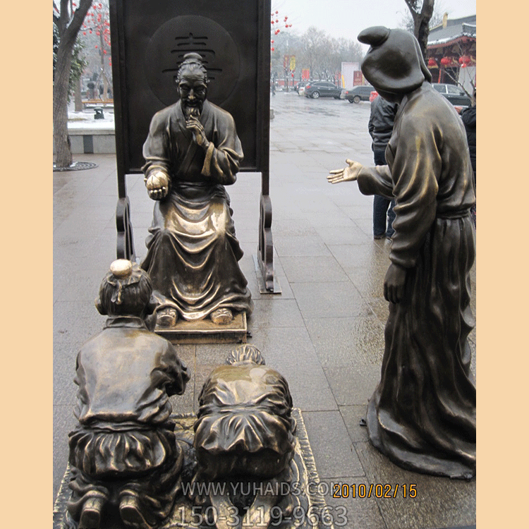 拜壽銅雕，中國傳統(tǒng)風(fēng)俗文化情景雕塑