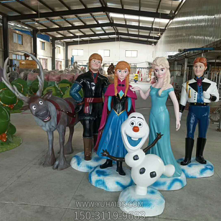 玻璃鋼卡通人物雕塑，西方動漫外國人物雕塑