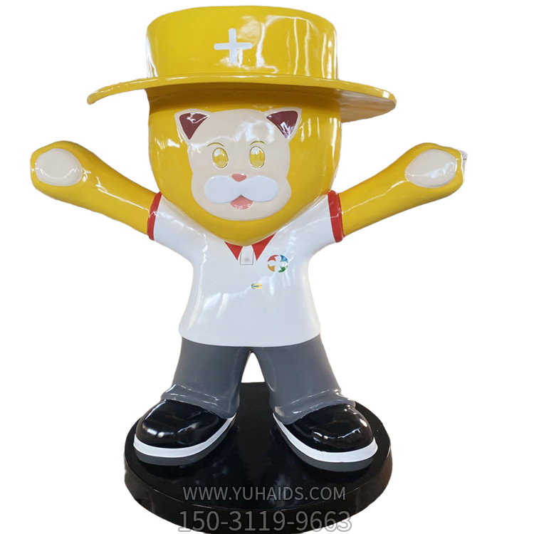 玻璃鋼卡通公仔，商超美陳卡通人物雕塑