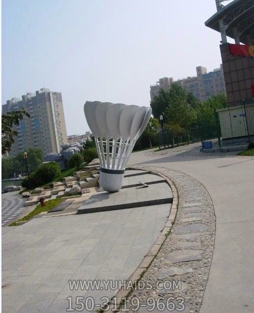 不銹鋼廣場(chǎng)羽毛球雕塑 不銹鋼廣場(chǎng)羽毛球雕塑