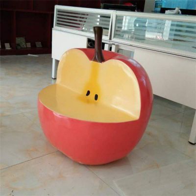 玻璃鋼 公園商場幼兒園卡通水果座椅雕塑