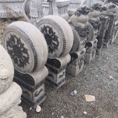 抱鼓石，青石仿古門墩