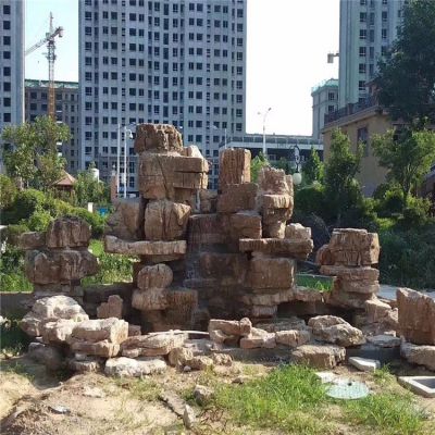 疊石假山，小區(qū)園林人造假山水景