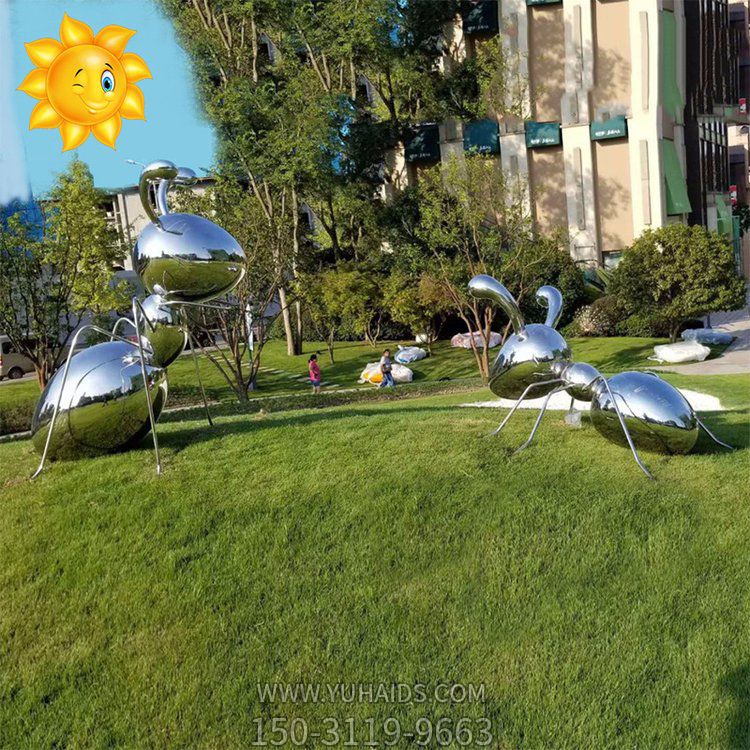 不銹鋼鏡面螞蟻，大個(gè)的螞蟻雕塑擺件