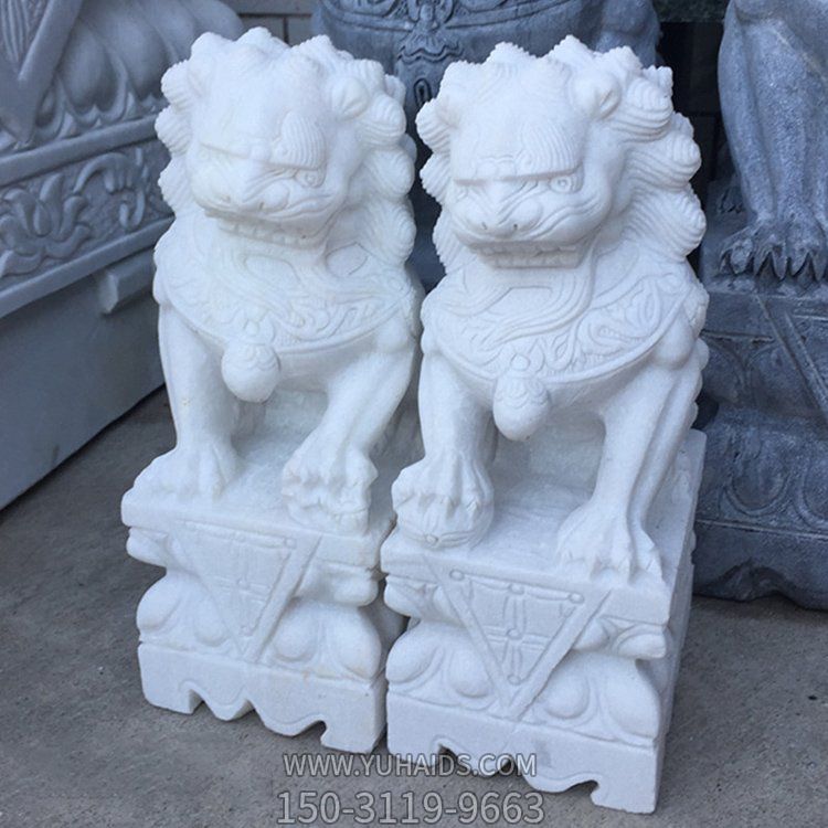 獅子雕塑，戶外園林庭院門口擺放鎮(zhèn)宅獅子