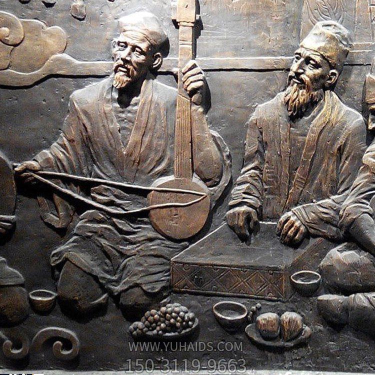 戶外園林浮雕人物景觀壁畫雕塑