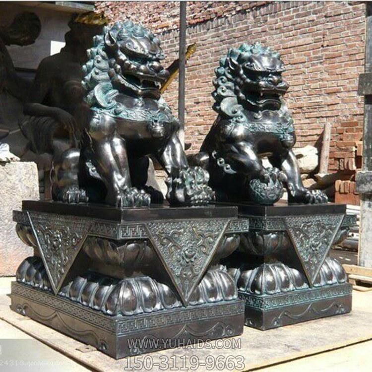 工廠(chǎng)企業(yè)鎮(zhèn)宅辟邪銅雕獅子雕塑