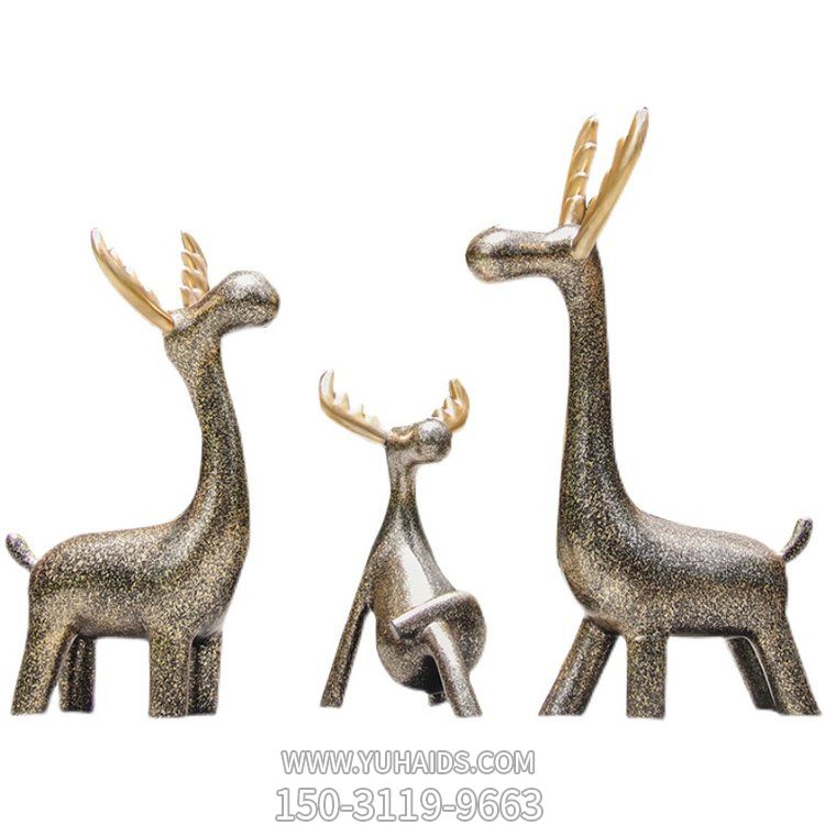 園林戶(hù)外公園不銹鋼鏤空發(fā)光麋鹿雕塑