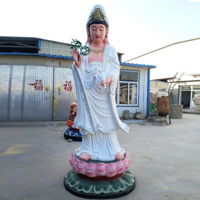 玻璃鋼彩繪戶(hù)外景區(qū)滴水觀(guān)音雕塑