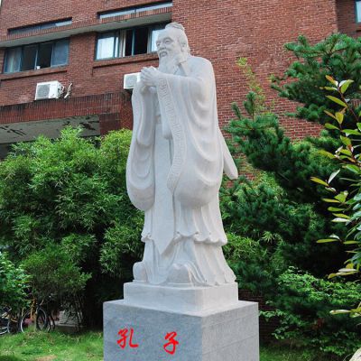 校園孔子像，漢白玉大理石石刻孔子