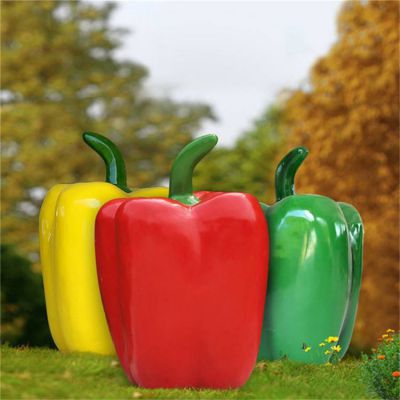 玻璃鋼仿真蔬菜景觀(guān)農(nóng)場(chǎng)公園大型青椒擺件