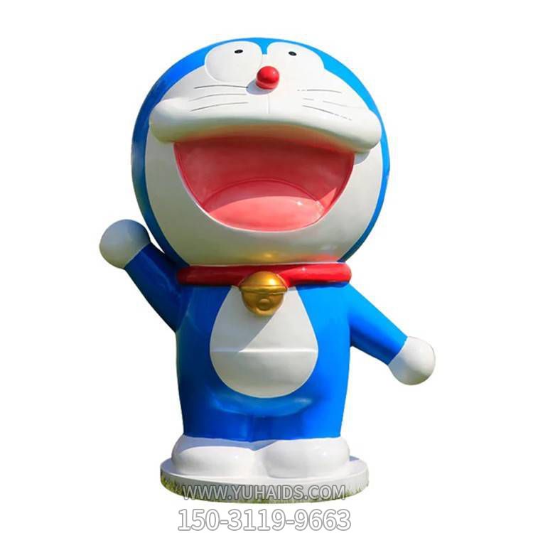 幼兒園商場玻璃鋼卡通動(dòng)畫人物哆啦A夢雕塑