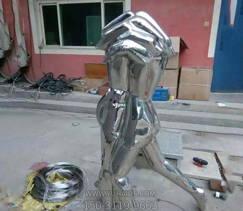 公園商場(chǎng)戶(hù)外拋光抽象不銹鋼手型雕塑