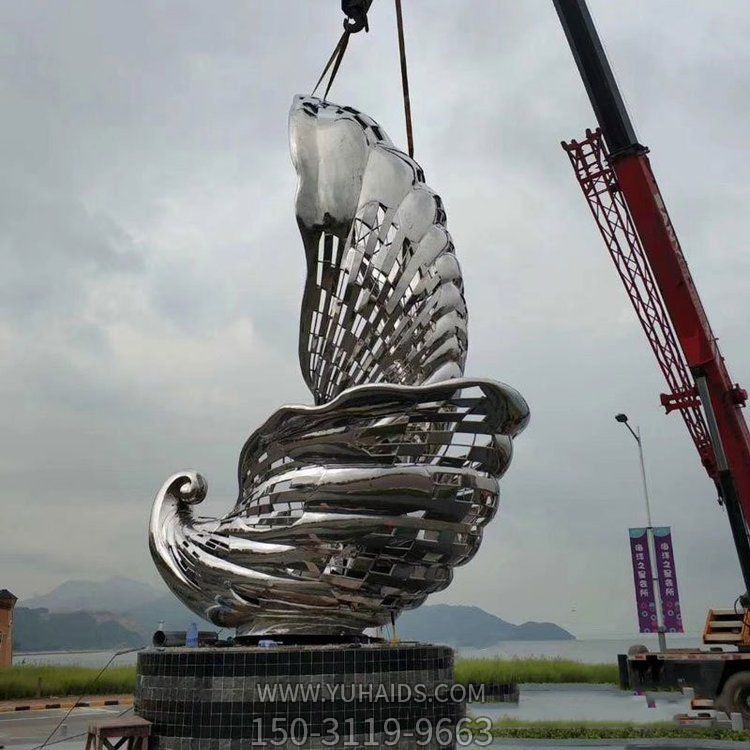 海邊創(chuàng)意不銹鋼鏤空戶外景觀擺件雕塑