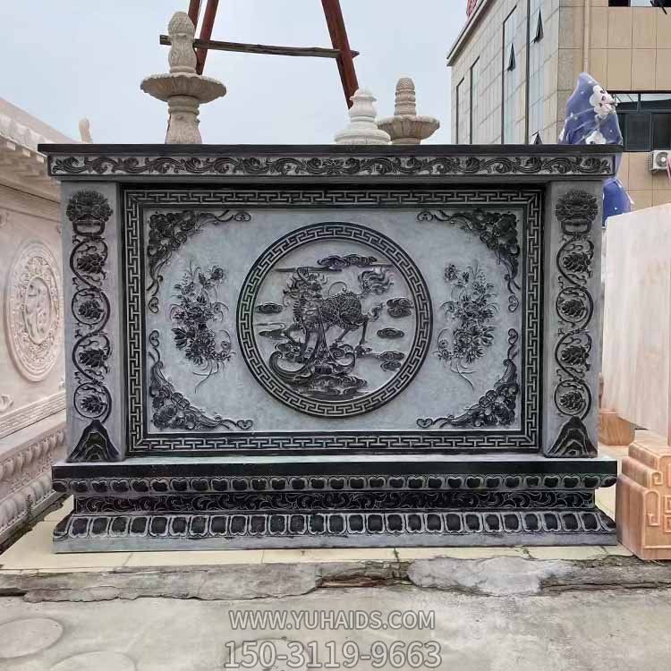 別墅庭院晚霞紅屏風(fēng)浮雕中式照壁福字玄關(guān)石壁畫雕塑