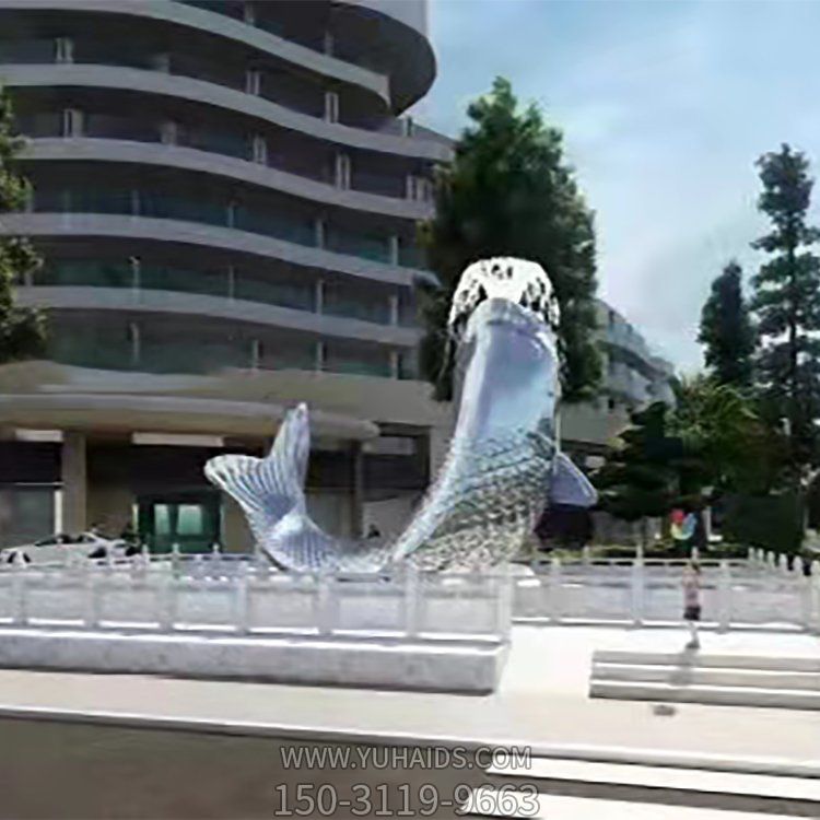 廣場(chǎng)戶外水景景觀擺件鯉魚雕塑
