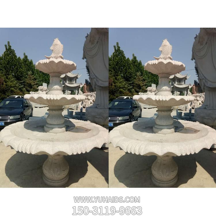 小區(qū)擺放歐式花崗巖風(fēng)水球噴泉雕塑