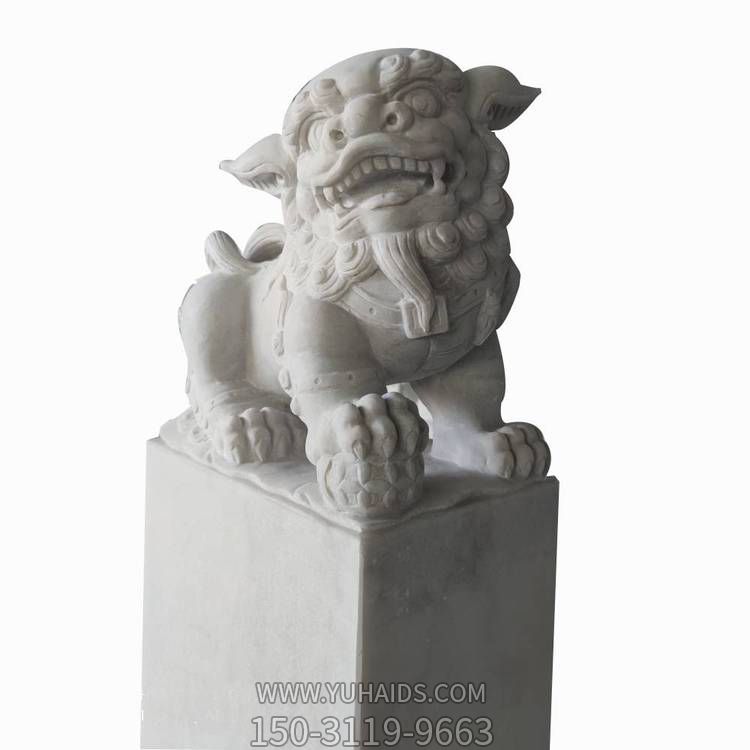 庭院門(mén)口石材鎮(zhèn)宅招財(cái)獅子雕塑