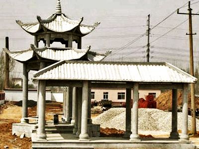 景區(qū)簡(jiǎn)易長(zhǎng)廊仿古建涼亭休閑座椅雕塑