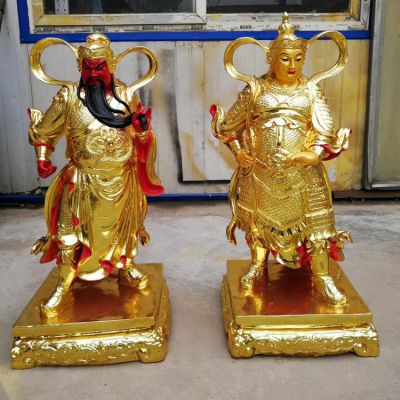 寺廟持刀銅關(guān)公像坐像關(guān)二爺佛像 