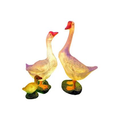 庭院戶(hù)外玻璃鋼發(fā)光照明天鵝雕塑