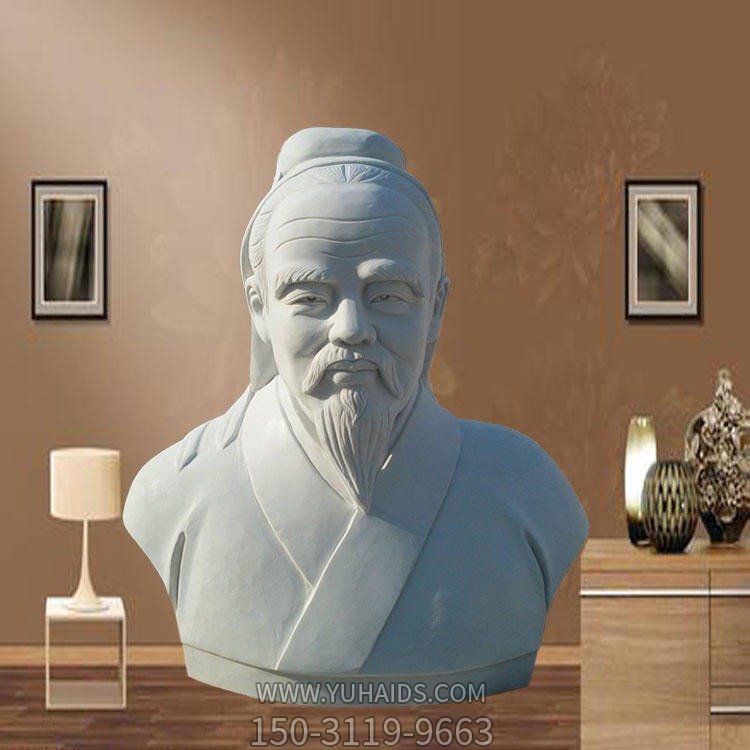 古代名人胸像大理石石雕戶(hù)外園林景觀擺件雕塑