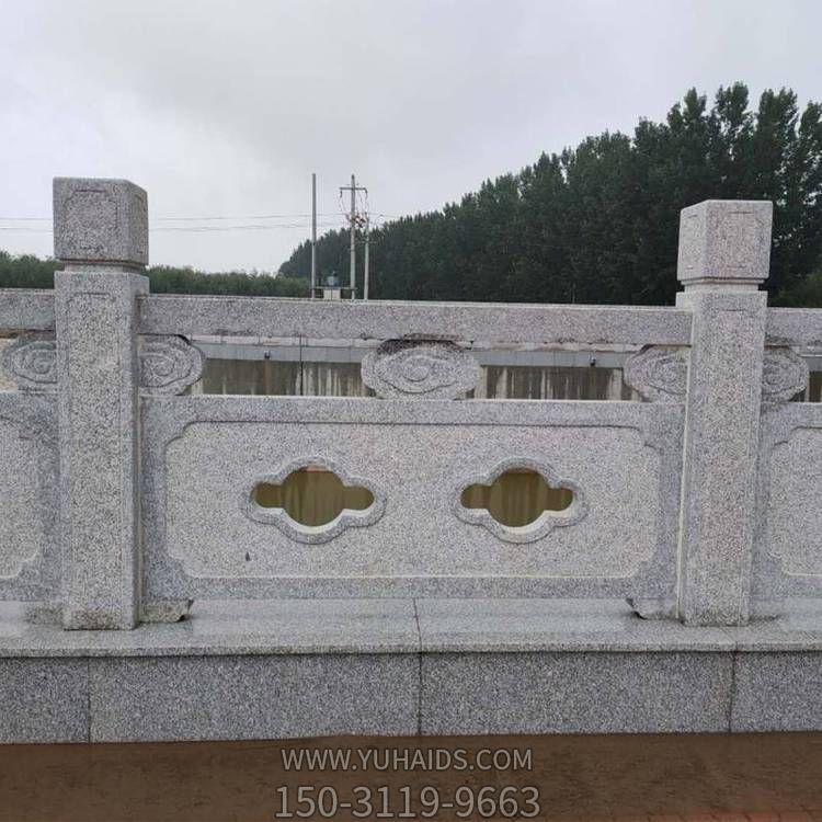 園林橋梁河道裝飾花崗巖雕刻防護(hù)欄桿雕塑