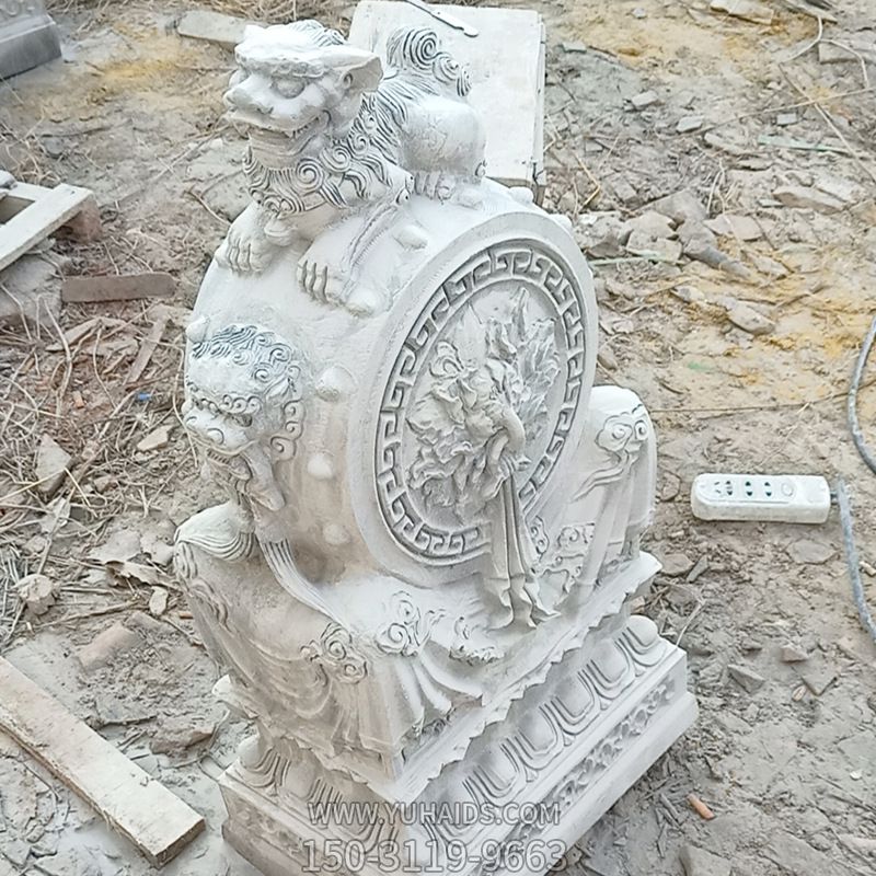 大理石別致的石雕雕塑抱鼓石