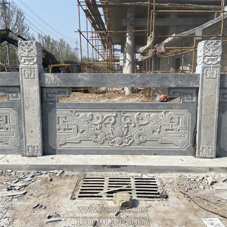 庭院景區(qū)大理石浮雕戶(hù)外欄桿狼狽雕塑