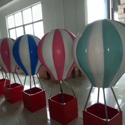 景點園林?jǐn)[放玻璃鋼熱氣球景觀小品雕塑