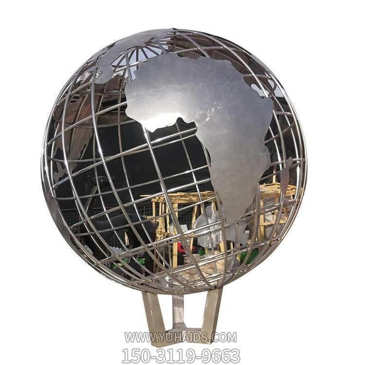 大型不銹鋼鏤空地球儀景觀園林?jǐn)[件雕塑