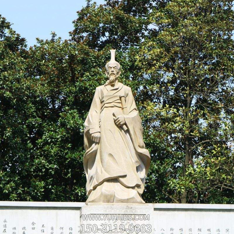 中國名人戰(zhàn)國時(shí)期楚國詩人屈原砂巖石雕像 中國名人戰(zhàn)國時(shí)期楚國詩人屈原砂巖石雕像