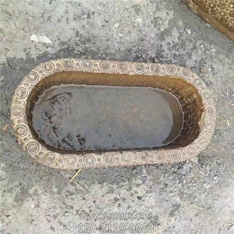 老石槽，花崗巖石刻水槽雕塑