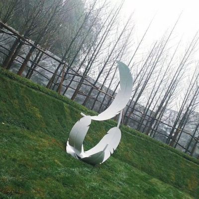 戶(hù)外草坪不銹鋼創(chuàng)意羽毛擺件