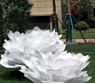 公園景區(qū)不銹鋼藝術(shù)仿真花朵雕塑