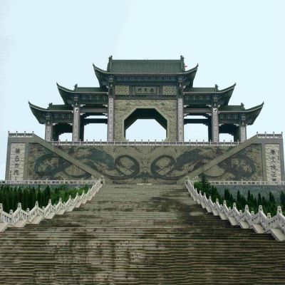 景區(qū)大型石雕大理石城門(mén)樓雕塑