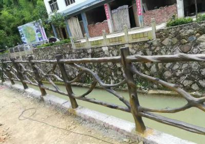河道景觀仿木樹(shù)脂防護(hù)欄桿