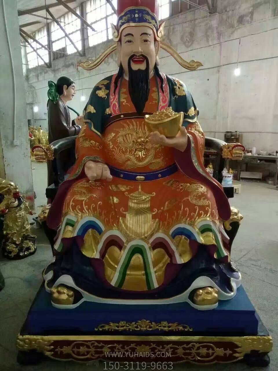 招財(cái)進(jìn)寶財(cái)神銅雕寺廟供奉財(cái)神雕塑 招財(cái)進(jìn)寶財(cái)神銅雕寺廟供奉財(cái)神雕塑