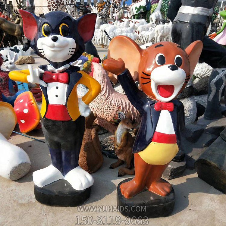 玻璃鋼卡通游樂(lè)場(chǎng)景區(qū)動(dòng)畫片人物動(dòng)物景觀擺件雕塑