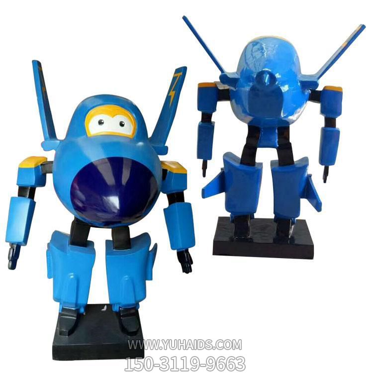 商場(chǎng)游樂(lè)園玻璃鋼彩繪動(dòng)畫(huà)片人物超級(jí)飛俠雕塑