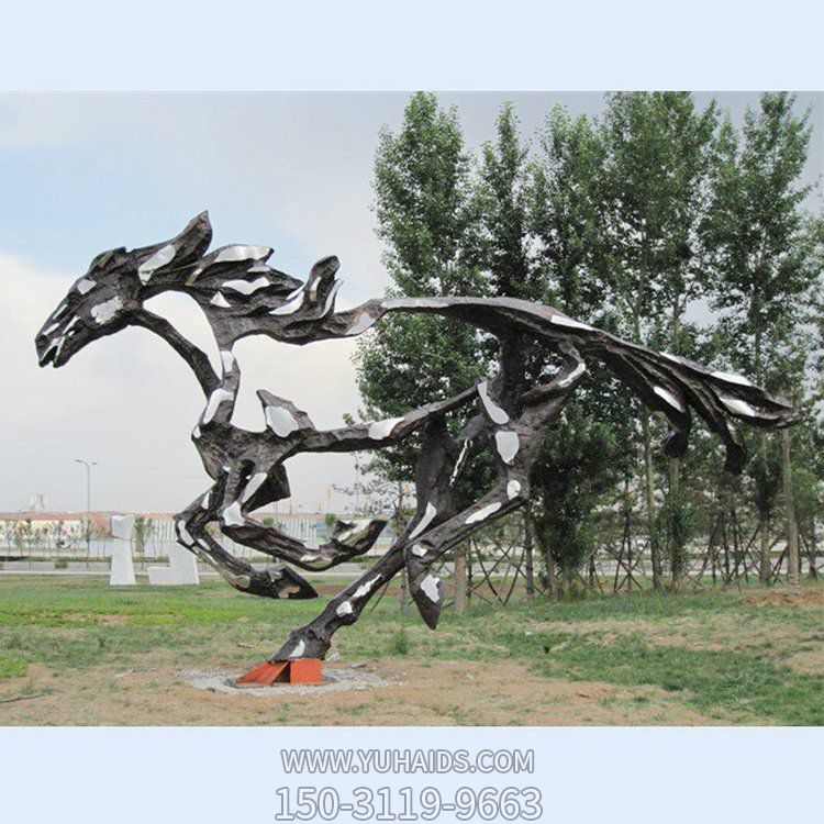 不銹鋼鏡面抽象園林戶外動(dòng)物景觀雕塑