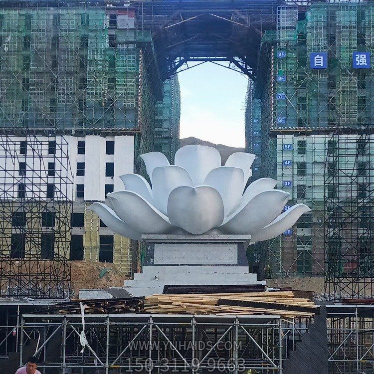 大型不銹鋼蓮花，景觀花朵雕塑