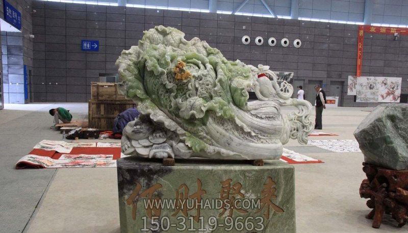 雕塑企業(yè)招財(cái)白菜石雕 雕塑企業(yè)招財(cái)白菜石雕