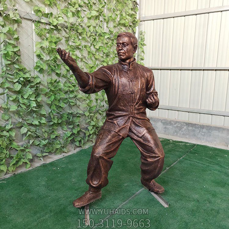 打拳，功夫人物鑄銅雕塑