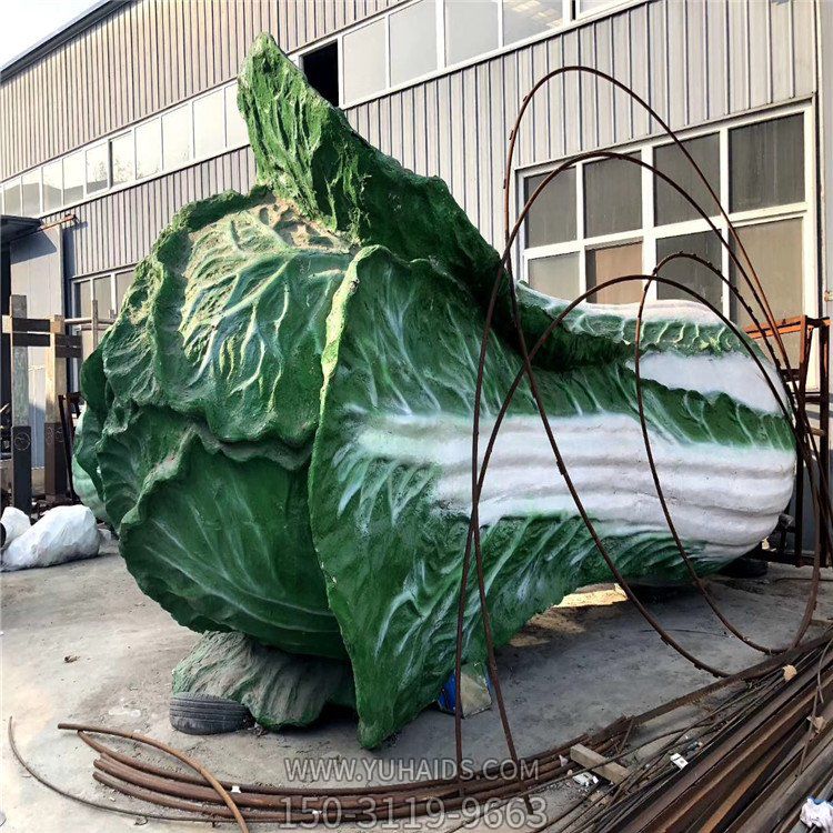 農(nóng)場(chǎng)玻璃鋼仿真蔬菜戶(hù)外景觀(guān)大白菜雕塑